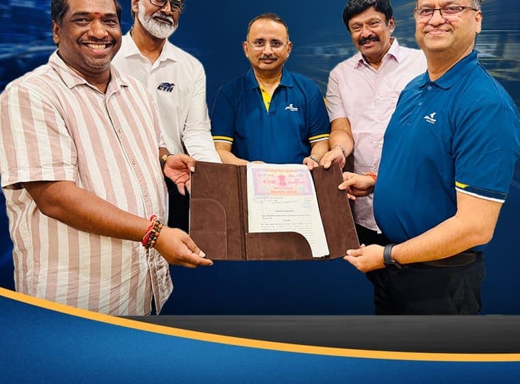 The CTR × JK Tyre × FMSCI leadership with the signed championship agreement.